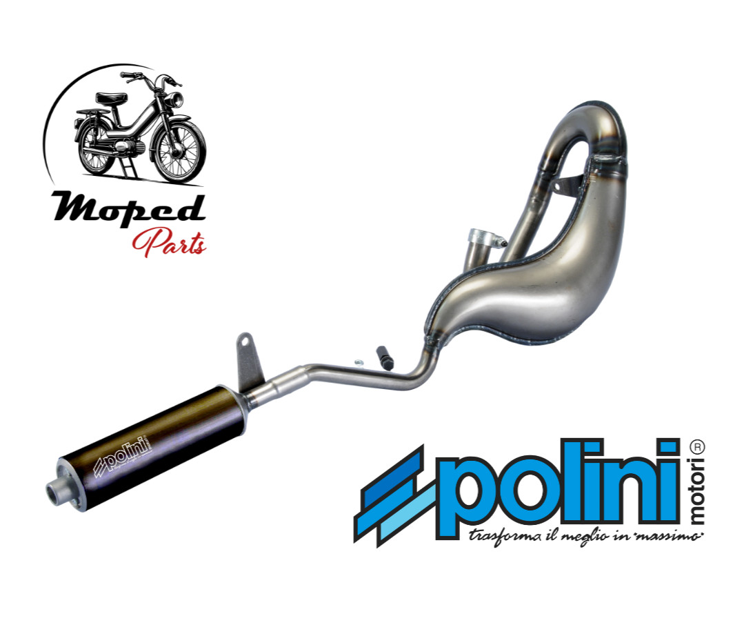 Échappement Top One Piaggio Ciao Polini 200.0104 en acier verni pour cyclomoteur