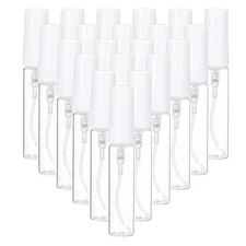 36 Pcs 5ml Glass Mini Perfume Sample Bottle Empty Mini Spray Bottle, White