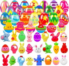 24 Pack Prefilled Easter Eggs W/ Squishy Toys Inside Bright Colorful Easter Eggs