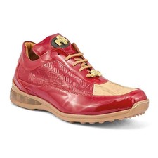 Sneaker En Cuir De Crocodile Et En Cuir Verni Pour Bébé Mauri