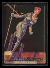 2024 SkyBox Marvel Masterpieces '92 Platinum Black Widow #3 Clear Cut