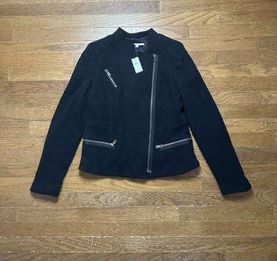 Gap Moto Jacket 2012 Women s Size Small True Black Cotton Blend New With Tags