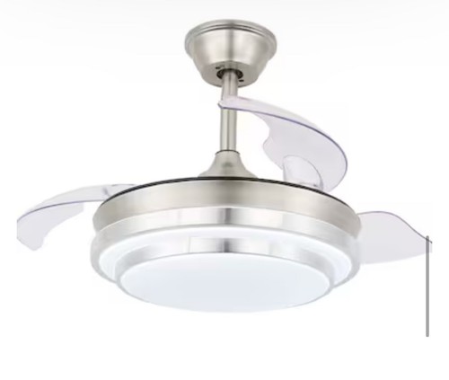 Bella Depot Retractable Ceiling Fan 36” W/ Acrylic Blades Color-Changing LED - Picture 4 of 11