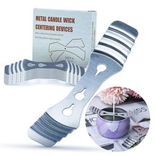 10pcs Metal Candle Wicks Centering Devices, 3 Holes Stainless Steel Wick 10 Pcs