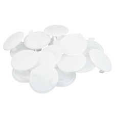 20PCS 35mm Plastic Concealed Hinge Hole Cover Plug Cap White