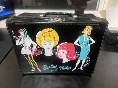 Thermos Barbie & Midge Metal Case Lunchbox 1963 Mattel Collectible with Lock