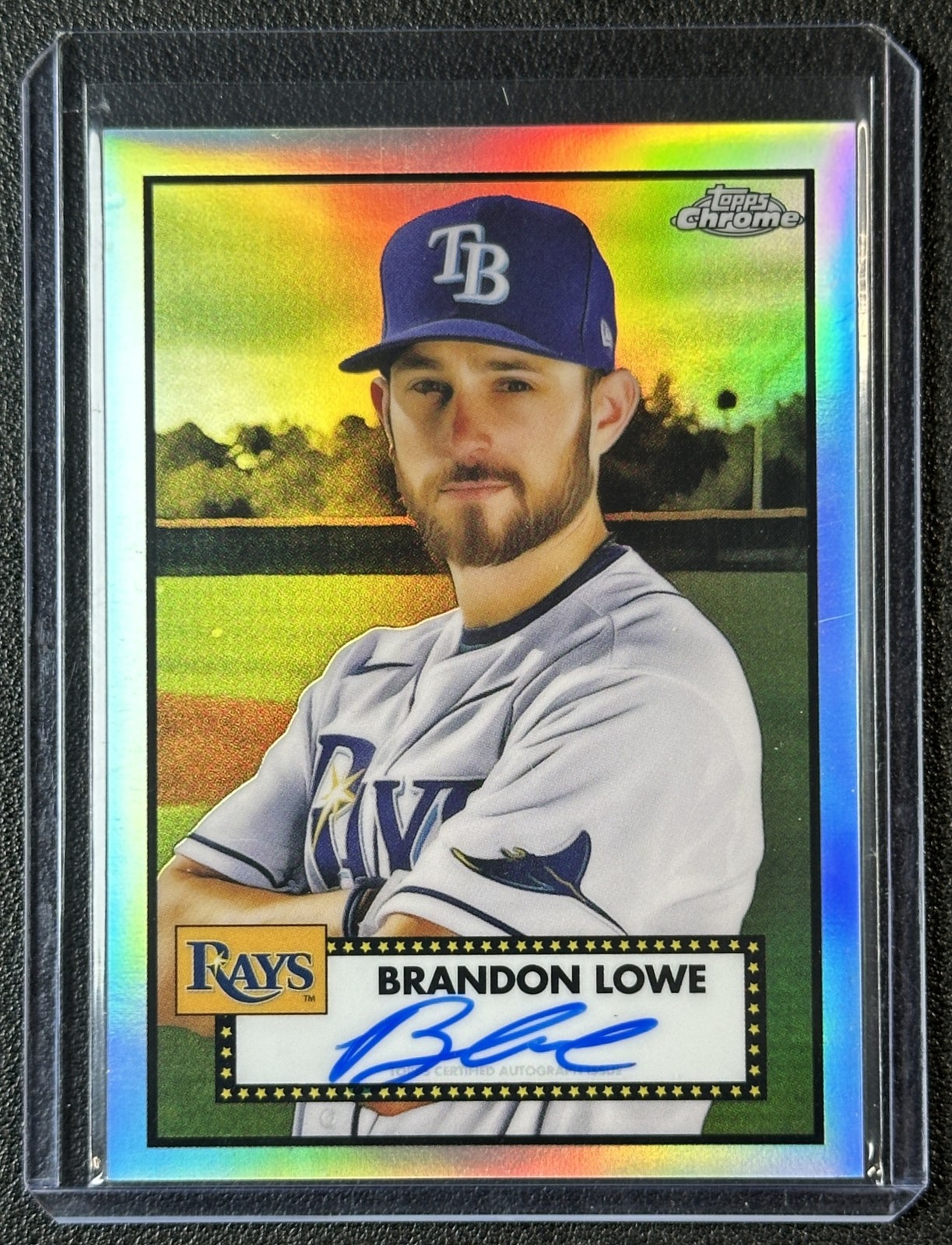 BRANDON LOWE 2021 TOPPS CHROME PLATINUM ANNIVERSARY REFRACTOR AUTO 116/199