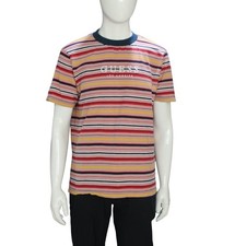 Guess Originals Striped T Shirt Size M Multicolor Logo Crewneck