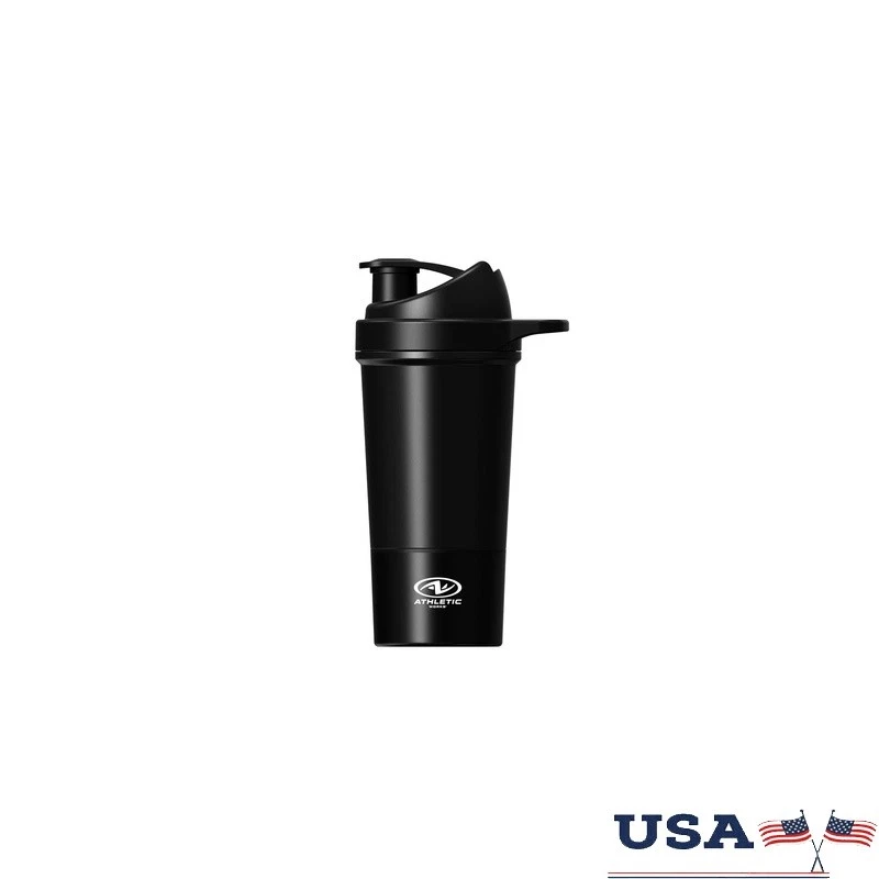 Stainless Steel Protein Shaker Bottle W/ Powder Compartment & Mixing Ball 24oz
Opens in a new window