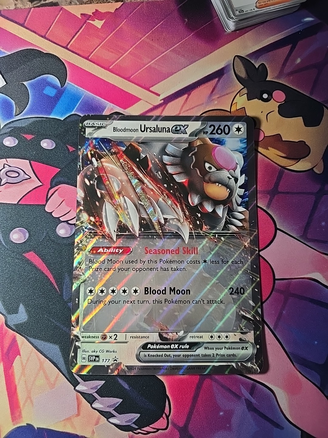 JUMBO Bloodmoon Ursaluna Oversized Card - SVP 177 - Black Star Promo - MINT