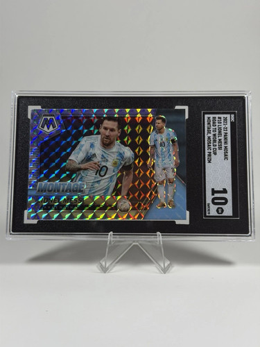 2021-22 Lionel Messi Paninni Prizm Mosaic Montage/#10 Argentina SGC 10