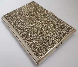 LOVELY HEAVY GAUGE 125g ANTIQUE VICTORIAN 1877 STERLING SILVER CALLING CARD CASE