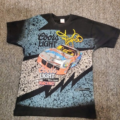 VTG 1995 Nascar Kyle Petty Shirt Double Sided Men Size Large Coors Light *READ*
