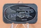 2023 USSC / DT Mint ~ Wisconsin's 125th Cancelled Antiqued 1 oz .999 Silver Bar