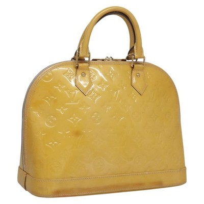LOUIS VUITTON Monogram Vernis Alma PM Hand Bag 2way Dunne M90170 LV Auth KD187