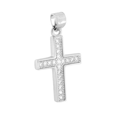 Collana croce in argento 925 con zirconi (1Pz.) | Sara Jewelry