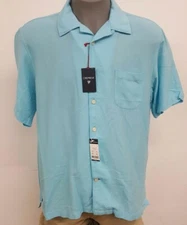  Cremieux Classics Azure Blue Button Up S/S Men's Shirt NWT $79.50 Choose Size