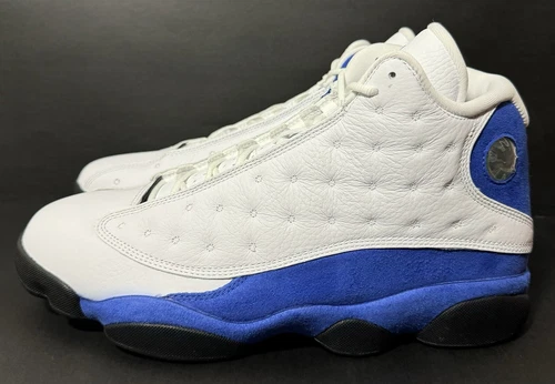 Air Jordan 13 Retro White Hyper Royal Black 2018 414571-117 Men’s Size 10.5