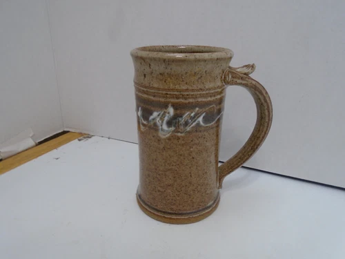 Studio Art Pottery stein tankard Mug Cup Hand Crafted Glazed Signed Vitale 82