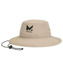 Mission Cooling Bucket Hat- UPF 50, 3  Wide Brim - One Size - Khaki   NWT   NEW