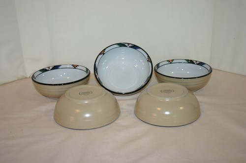Noritake Stoneware Kachina #8458 Set of 5 Cereal or Soup Bowls B-165 - Picture 4 of 6