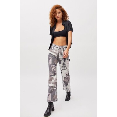 BDG Urban Outfitters High-Waisted Cowboy Jean, Black White