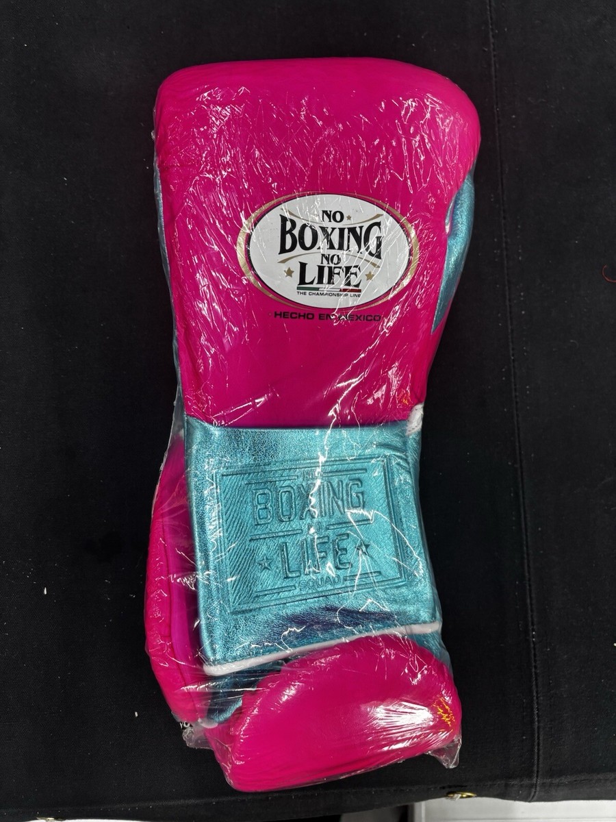 16oz No Boxing No Life Gloves NEON PINK/ METALLIC TEAL | eBay