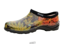 Principle Plastics Sloggers Women's Water Shoe Garden Black Print Size 6.5-7
