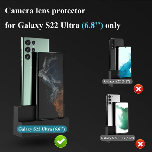 For Samsung Galaxy S22 Ultra 9H Tempered Glass Metal Camera Lens Protector Cover - Picture 24 of 29