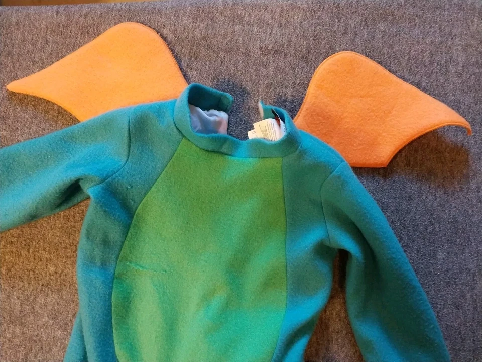 Disfraz de Halloween Incharacter Dragon para niño pequeño color verde azulado, verde y naranja Foto 2 de 4