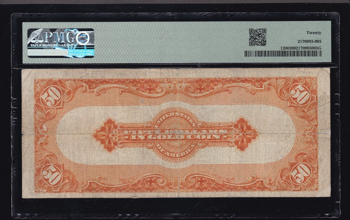 US 1922 $50 Gold Certificate FR 1200 PMG 20 VF (769) | eBay
