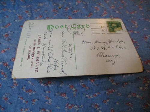 Old Postcard 1912 Chicago Ill. St. Patrick's Academy Park Ave. & Oakley Blvd - Picture 2 of 2