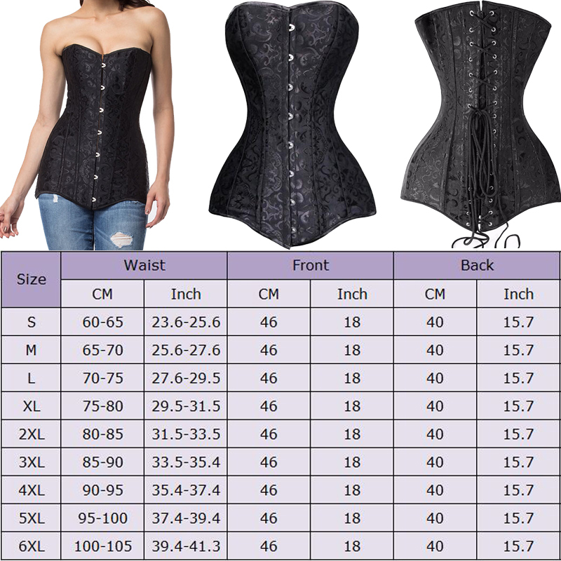 Validatie band Gang Sexy Black Waist Training Corset Bustier Top Steampunk Underbust Plus Size  AM | eBay