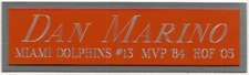 DAN MARINO Dolphins NAMEPLATE FO AUTOGRAPHED Signed FOOTBALL-HELMET-JERSEY-PHOTO