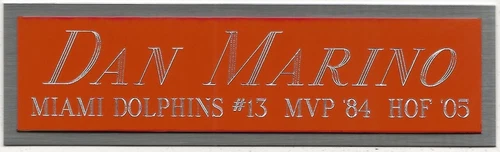 DAN MARINO Dolphins NAMEPLATE FO AUTOGRAPHED Signed FOOTBALL-HELMET-JERSEY-PHOTO