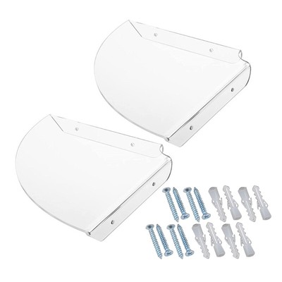 Corner Punching Shower Organiser Acrylic Shower Shelves Wall Mounted Bath Shelf