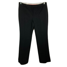 NWT Talbots Pants Womens Sz 10 Signature Straight Black Wool Dress Trousers