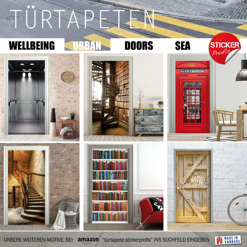 Türtapete selbstklebend TürPoster - TREPPE ZUM LICHT - Bild 3 von 4