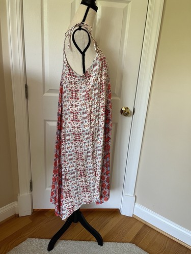 NUOVO* Nanette Lepore 🙂 Boho stampa floreale maxi abito rayon di raffreddamento taglia 10 - Foto 5 di 11