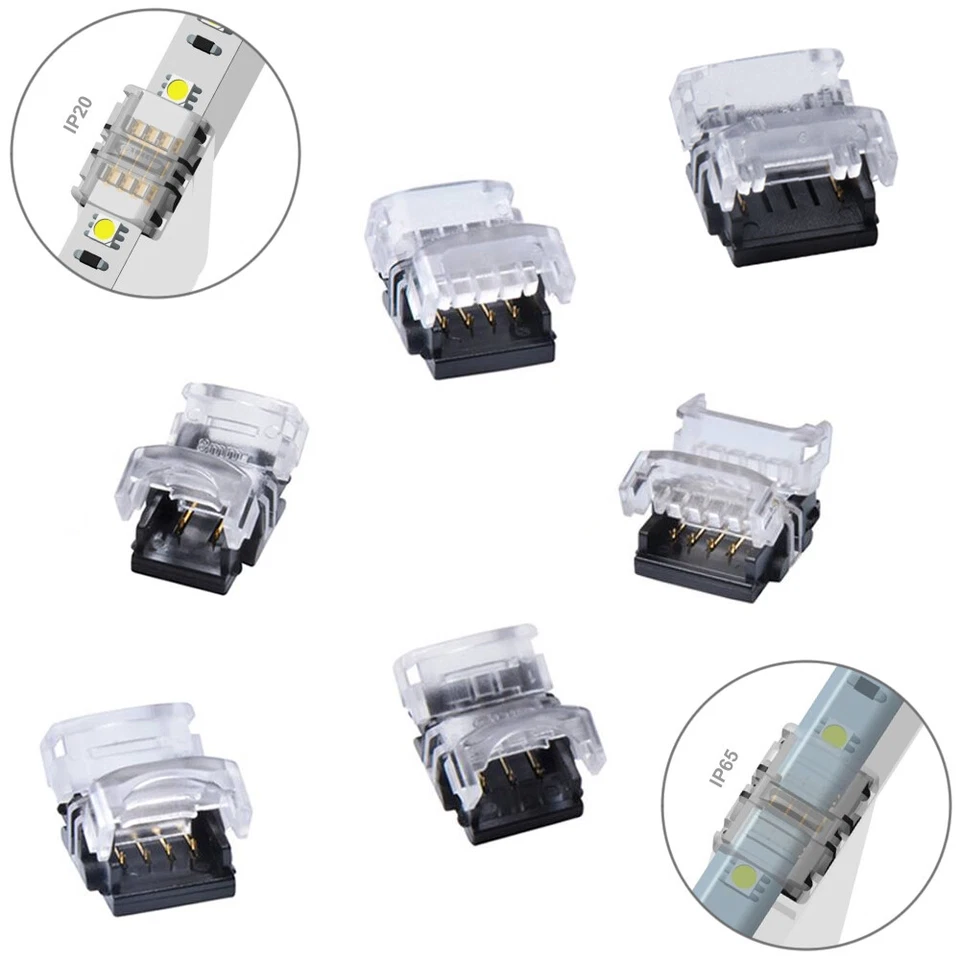 LED Verbinder & Anschluss Adapter QuickClip IP20/65 Streifen Strip Zubehör Kabel - Bild 2 von 2