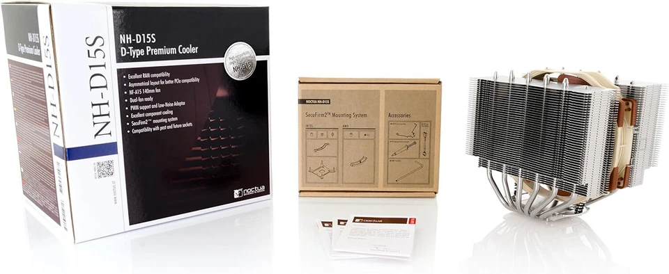 Noctua NH-D15S, Premium Dual-Tower CPU Cooler with NF-A15 PWM 140mm Fan (Brown) - Image 4 of 4