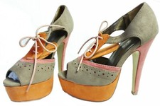Scarpe donna Tacco alto 13cm Plateau Spuntate Velluto numero 36/38 SALDI