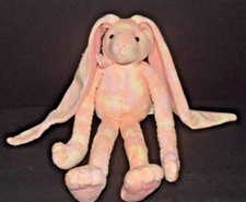 Target Peluche Amarillo Rosa Tie Dye Orejas Largas Piernas Conejo Conejo Rosa Arco 15" 48609