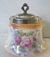 Collectible Antique Victorian Biscuit Jar Empire Works Stoke-on-Trent England