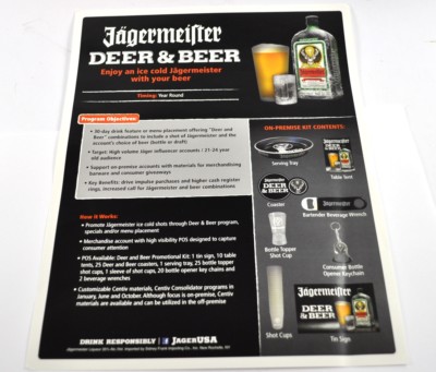 Jägermeister USA Werbematerial Prospekt Flyer