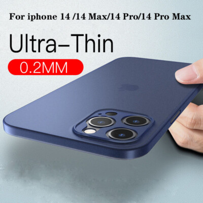 For iPhone 16 15 Plus 14 Pro 13 Slim Matte Hard Ultra-thin Phone Case Cover