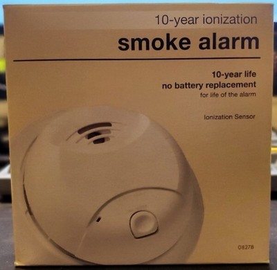 First Alert 0827B Ionization Smoke Alarm with 10-Year Sealed TP Battery