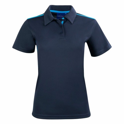 Rapid Cool Ladies Contrast Polo Shirts | Womens Plain Quick Dry Apparel | UPF 30 - Picture 9 of 21