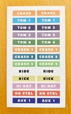 1 SET of Simmons Drum Cable Snake Stickers - Laminated Decal TD Label Pair Pack