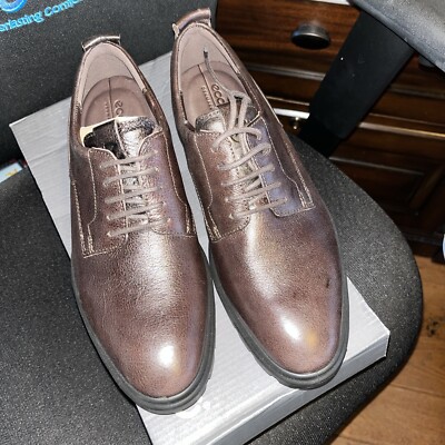 ECCO Citytray Avant Leather Men s Derby Shoes Sz 5-5.5 39 Mocha